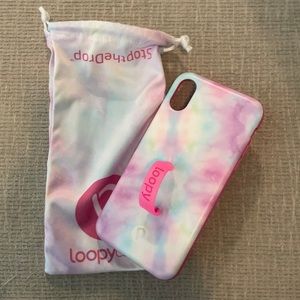 Loopy brand tie dye case for iPhone X